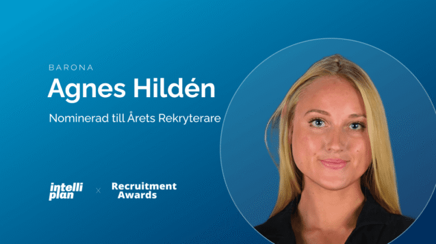 Agnes Hildén, Barona, nominerad till Årets Rekryterare vid Recruitment Awards 2026
