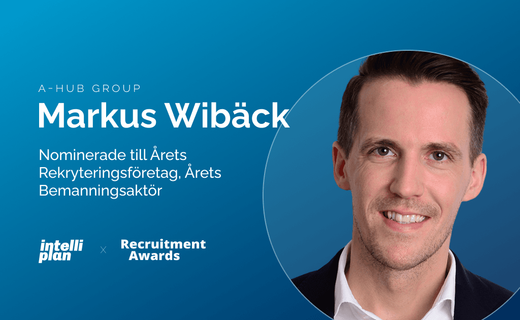 Markus Wibäck, A-hub Group, Recruitment Awards 2026