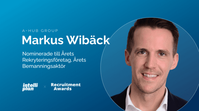Markus Wibäck, A-hub Group, Recruitment Awards 2026